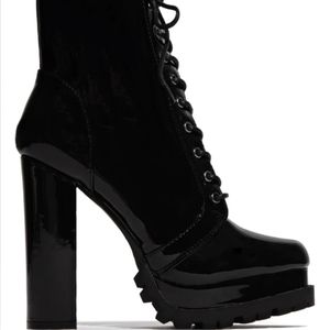 Miss Lola Act Up Black Bootie